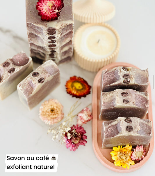 savon exfoliant au cafe